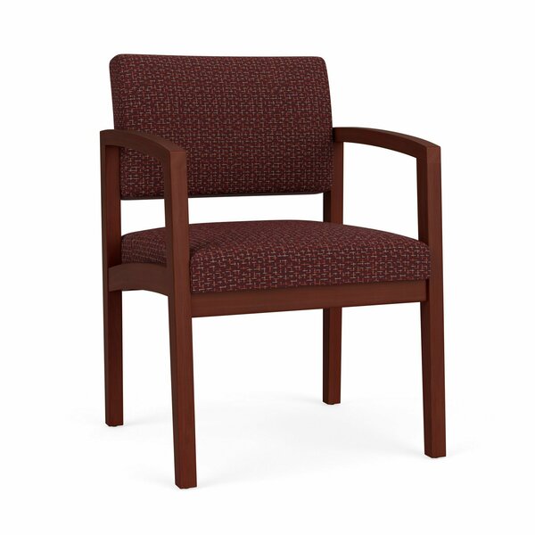 Lesro Lenox Wood Guest Chair Wood Frame, Mahogany, RF Nebbiolo Upholstery LW1101